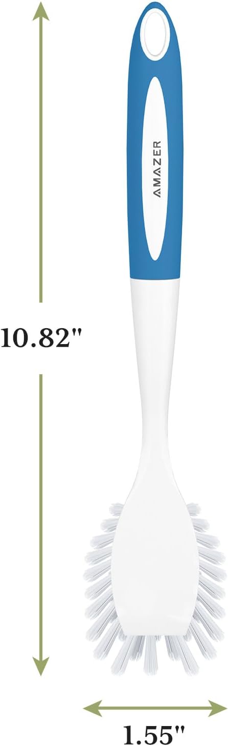 Amazer Dish Brush with Handle 2 Pack Kitchen Scrub Brushes