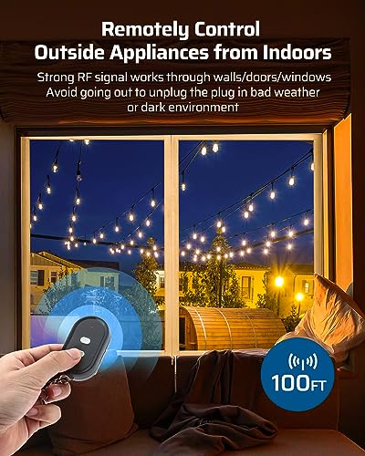 DEWENWILS Wireless Remote Outlet for Outdoor Use 1