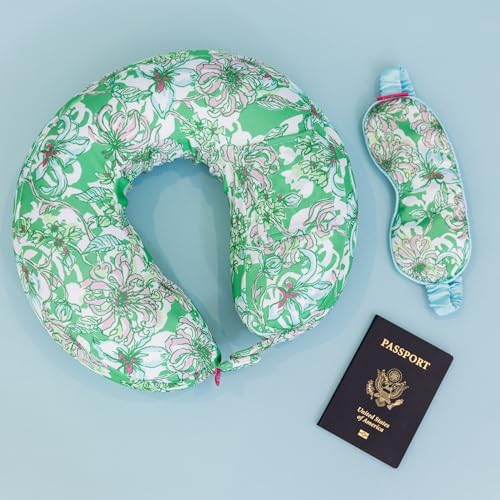 Lilly Pulitzer Blossom Travel Pillow and Eye Mask Set