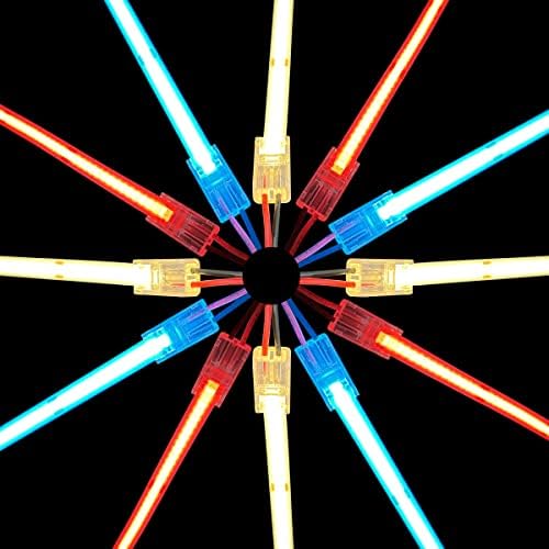 HAMRVL 12-Pack 8mm Cob Led Strip Connectors 2-Pin