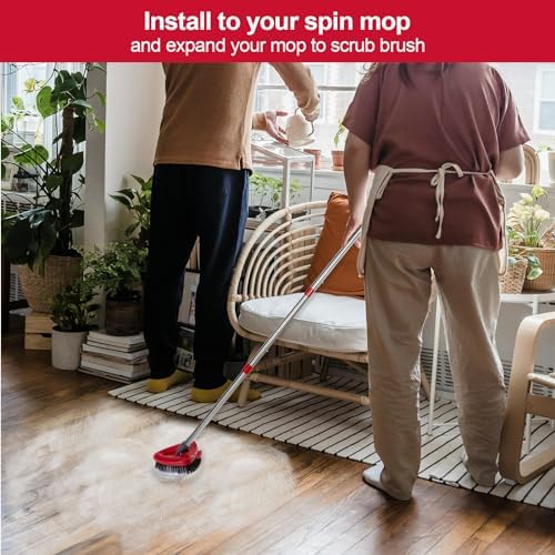 2 Pack Scrub Brush Heads for O-Cedar EasyWring Spin Mop