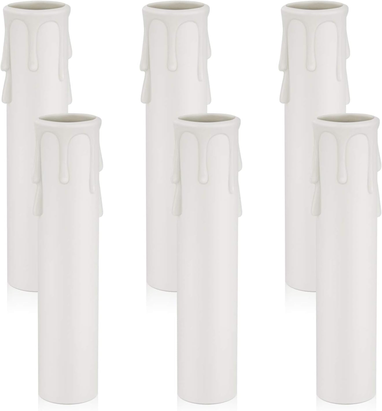 DiCUNO E12 Candle Socket Covers 6 Pcs 4 Inch Candelabra Base Plastic Sleeves