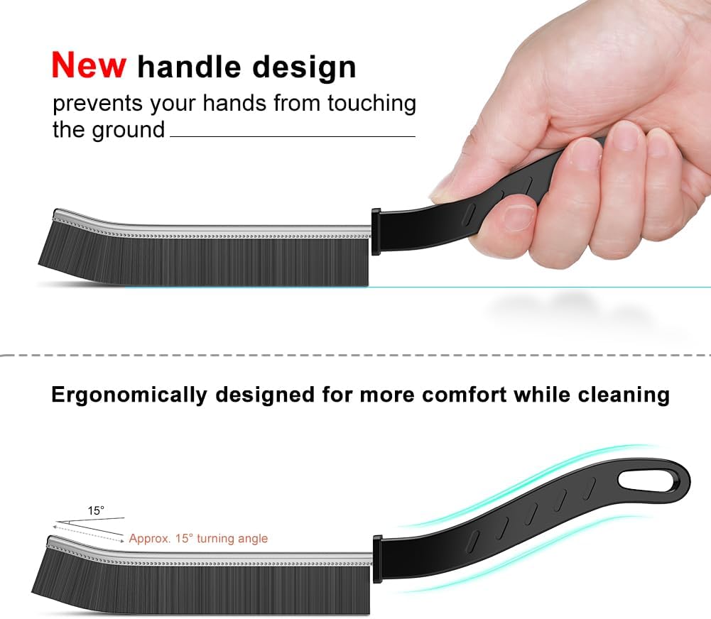 3 Pcs Hard Bristle Crevice Cleaning Brush for Kitchen and Bathroom