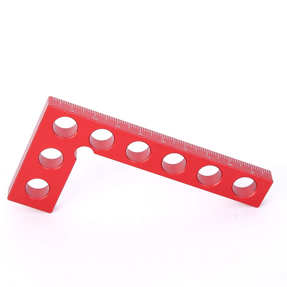 JERYS Solid Red Right Angle Ruler for Woodworking