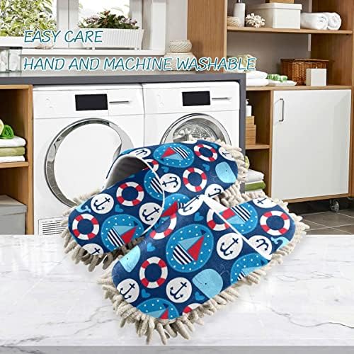 DOMIKING Mop House Slippers for Floor Cleaning