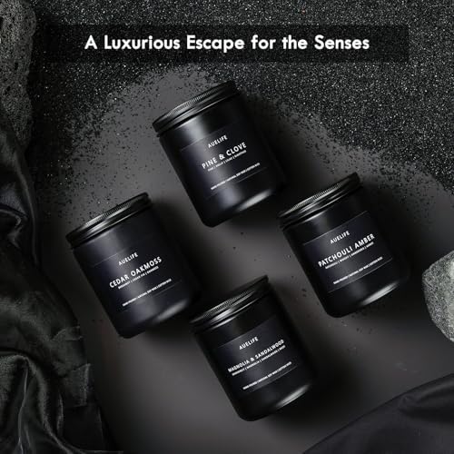 Auelife Scented Candles Set 4 Pack for Men