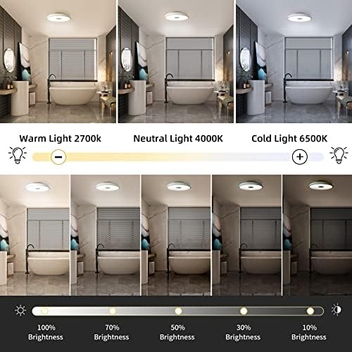 ASALL Smart Waterproof LED Ceiling Light with Bluetooth Speaker