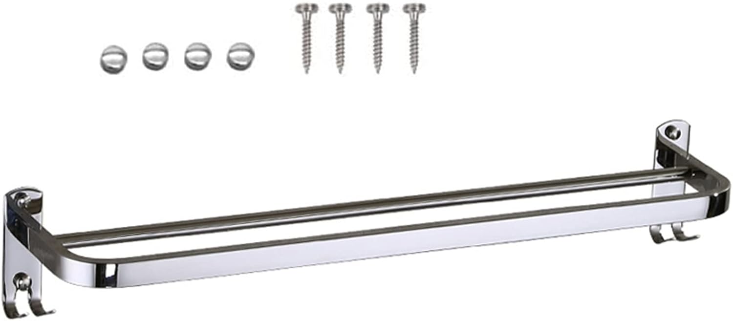 70cm Double Towel Rail Stainless Steel 1