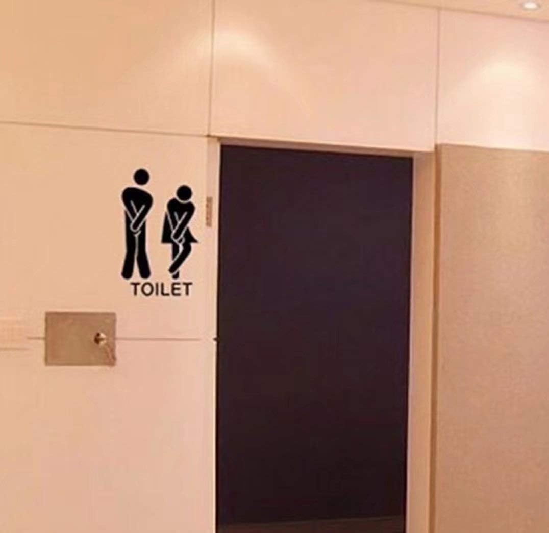 DIY Removable Bathroom WC Sign for Home Decor
