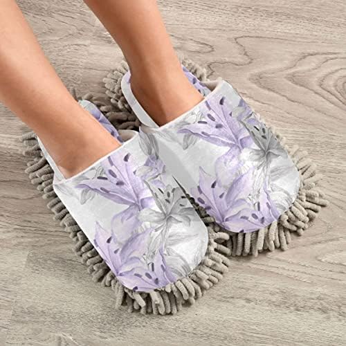 DOMIKING Lilies Mop Slippers for Women and Men