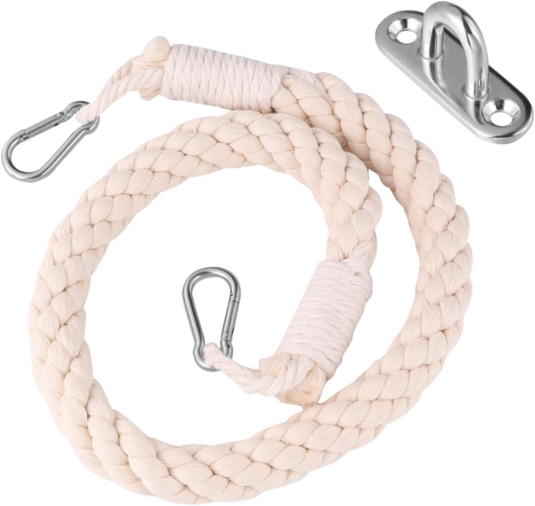 HOMSFOU Nautical Rope Toilet Paper Holder with Metal Hooks