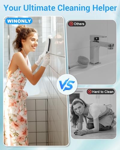 WINONLY Hard Bristle Crevice Cleaning Brush Set