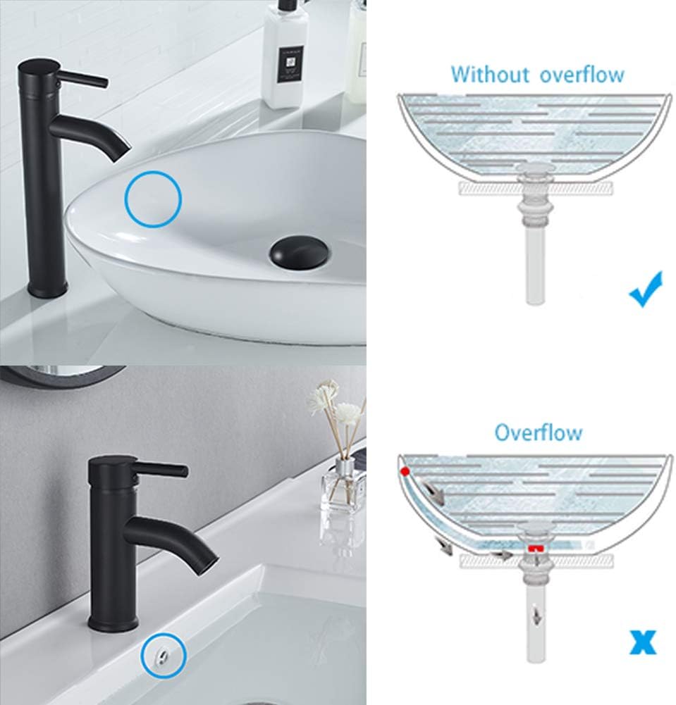 VOTON Matte Black Pop Up Drain Stopper