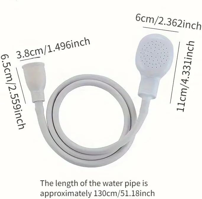Multi-Function Pet Shower Head with Hose and Adapter