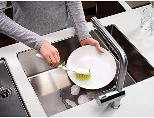 Joseph Joseph Edge Dish Brush with Green Sink Rest