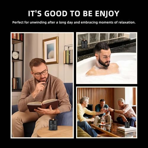 Auelife Scented Candles Set 4 Pack for Men
