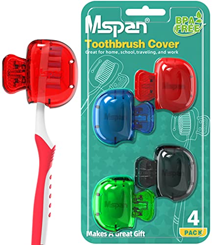 Mspan Toothbrush Cover - 4 Pack Protective Cap