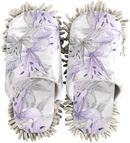 DOMIKING Lilies Mop Slippers for Women and Men