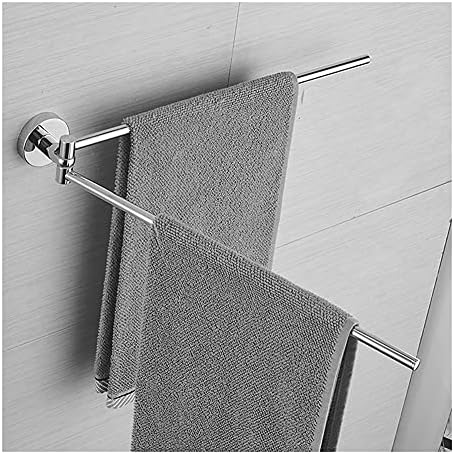 ANNBKA Rotating Towel Bar with Double Ring Holder