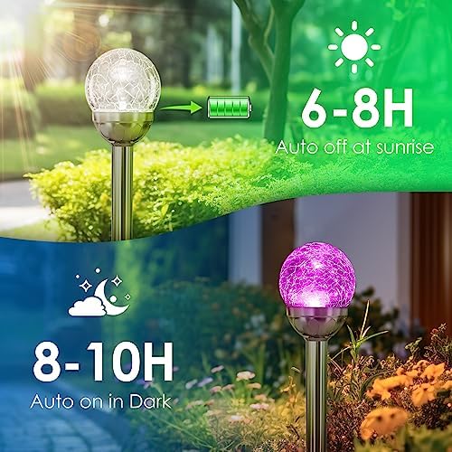 SOLPEX 3 Pack Solar Garden Lights with RGB White Modes