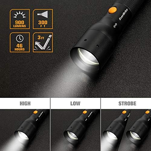 EverBrite Ultra Bright Tactical Flashlight 900 Lumen