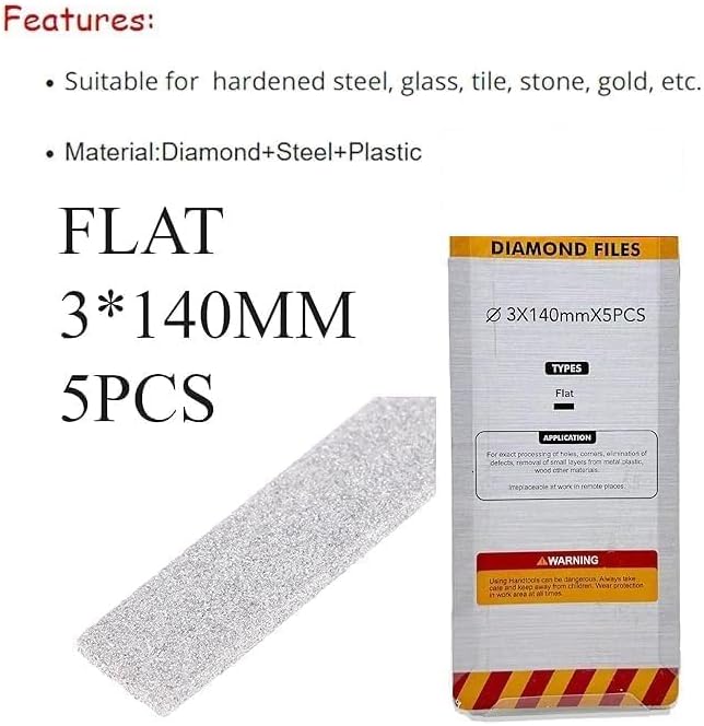 Bhavaya Enterprises Diamond Needle Flat File Set 5 PCS