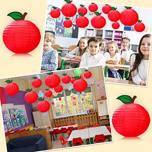 Retisee 12 Pcs Red Apple Paper Lanterns Classroom Decor 1