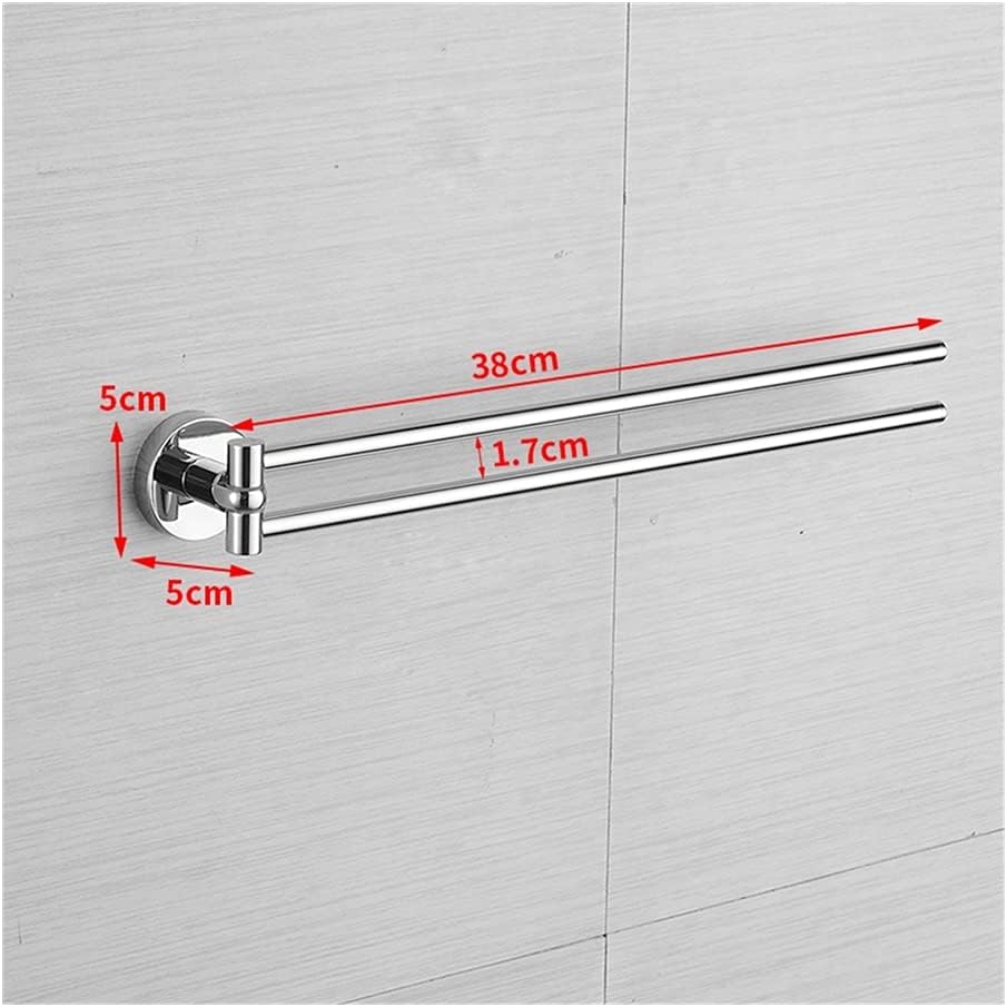 ANNBKA Rotating Towel Bar with Double Ring Holder