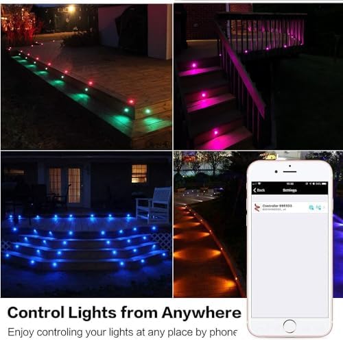 Sumaote 20pcs LED Deck Lights Kit with WiFi Control