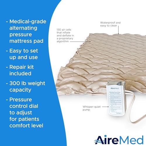 AireMed Alternating Pressure Pump Pad - Quiet Electric - Hospital Twin Size