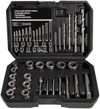 Valkynos 26 Pcs Screw Extractor Set with Left-Hand Drill Bits