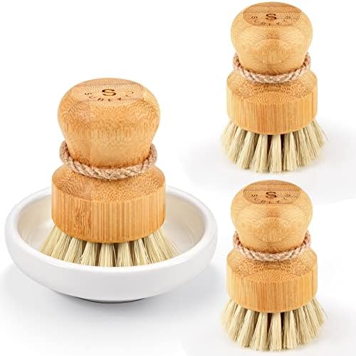 SUBEKYU Bamboo Dish Scrub Set of 3