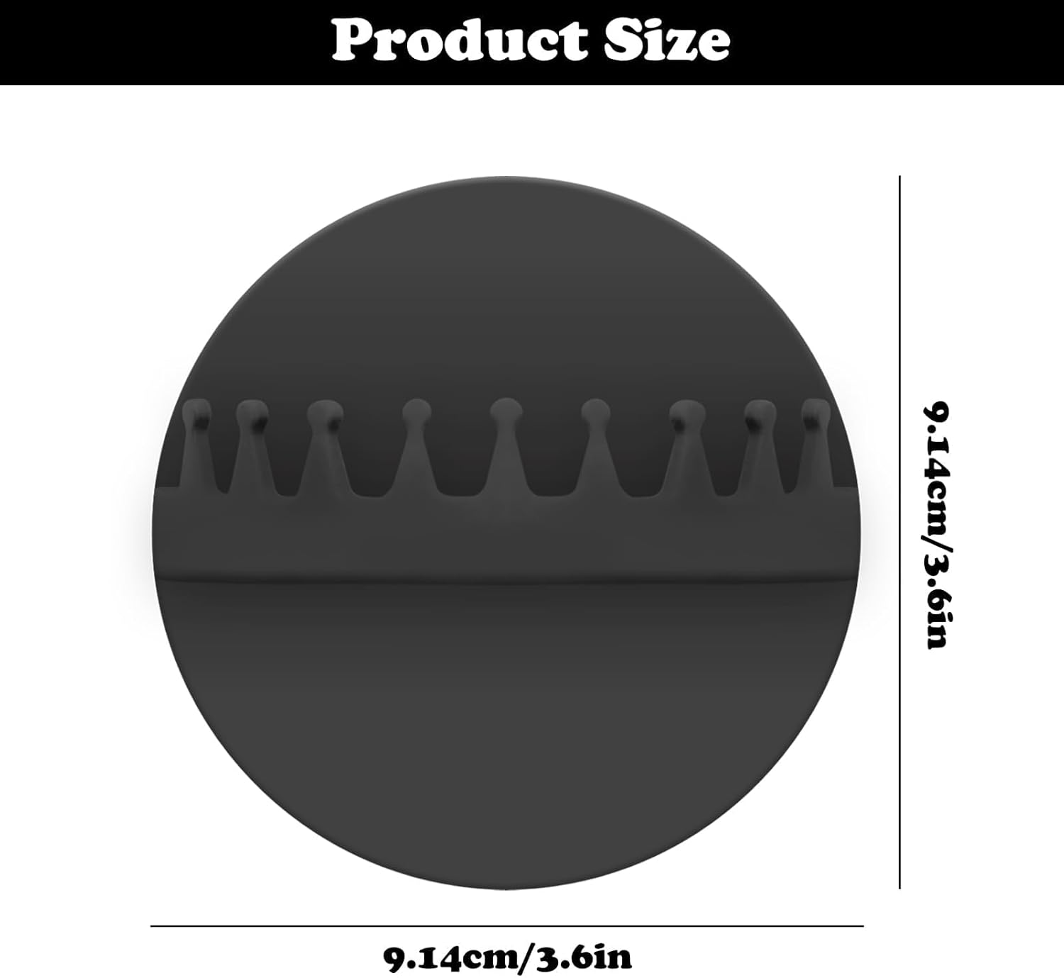 HINGTAI Hair Catcher Wall-Mount Suction Cup Drain Protector Black Reusable