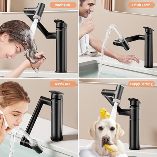 SINGSUO High Pressure Shower Head 1080 Rotatable Faucet Set