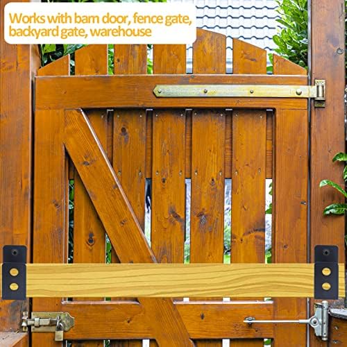 DOMUEN Door Barricade Brackets 2 Pack Black Security Door Reinforcement