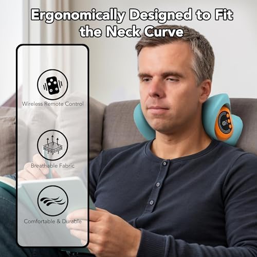STILEFIX Neck Massager Pillow with Heat 3 Modes Ergonomic Design
