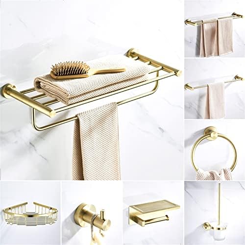 ANNBKA Brushed Gold 304 Stainless Steel Towel Rack Set