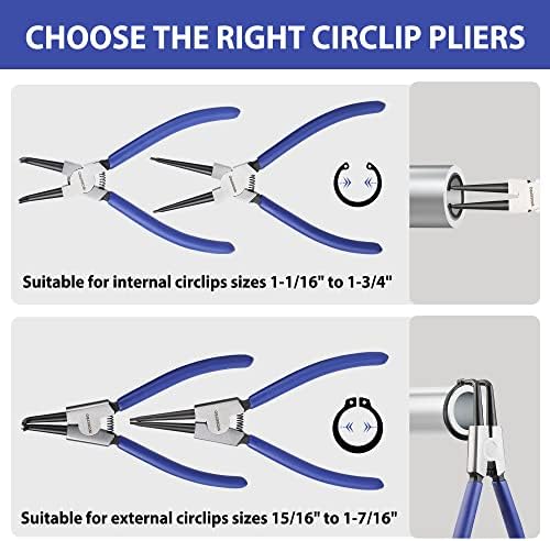 WORKPRO 4-Piece Snap Ring Pliers Set
