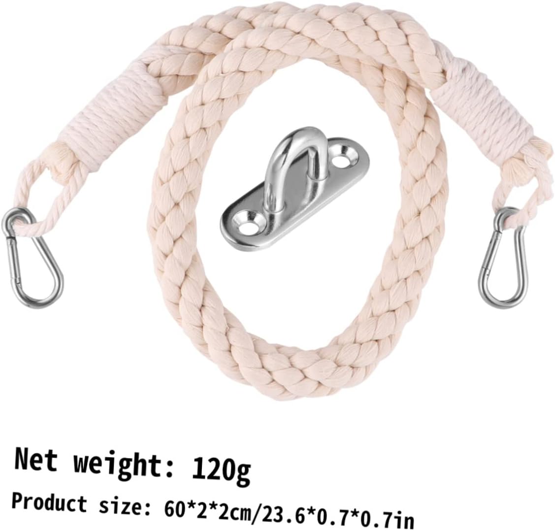 DIYEAH Cotton Linen Rope Towel Holder Wall Mount