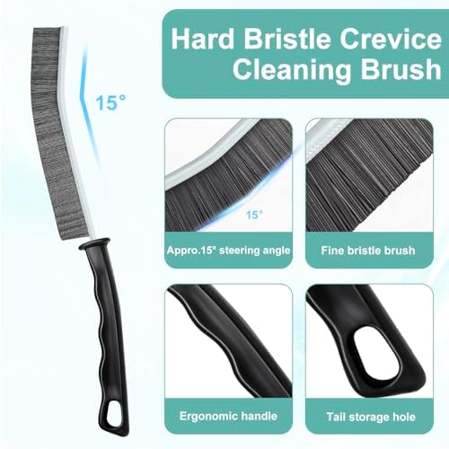 BANSTLE 5pcs Hard Bristled Crevice Cleaning Brush Tool