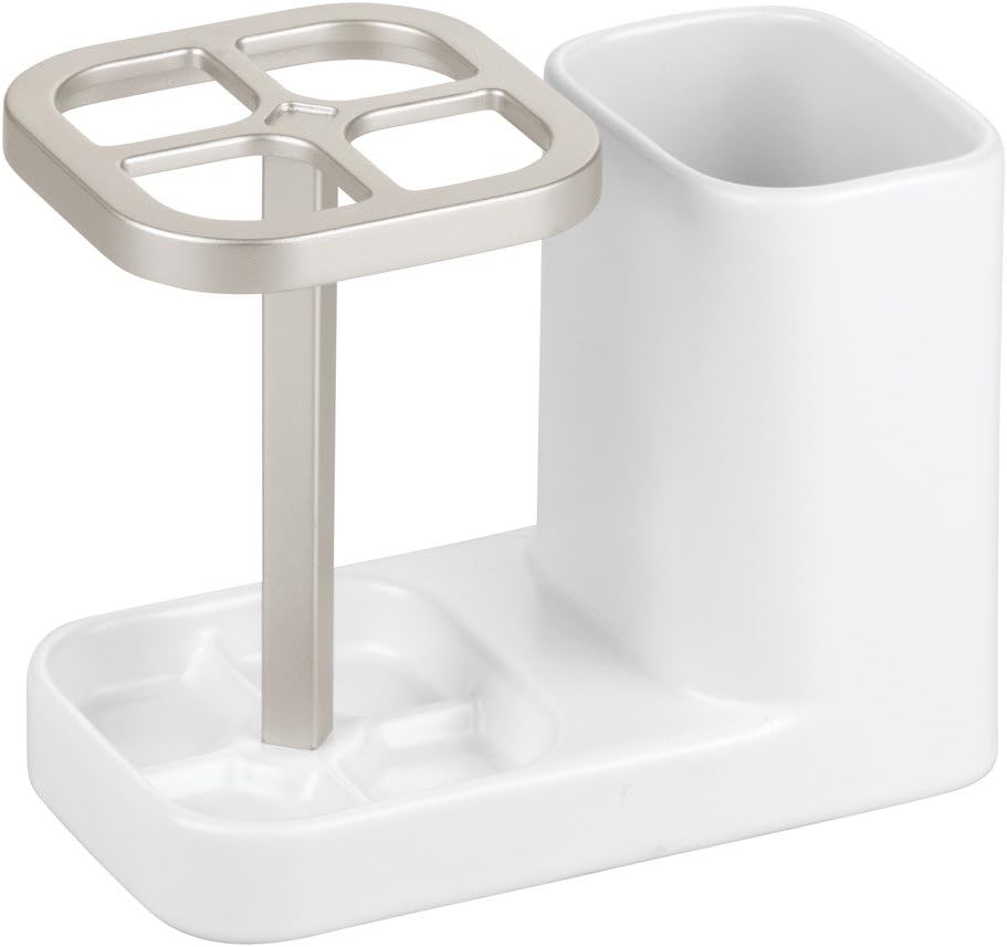 InterDesign Sedona Ceramic Brush and Soap Holder