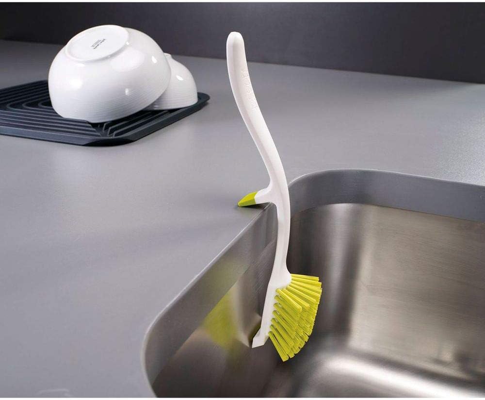 Joseph Joseph Edge Dish Brush with Green Sink Rest