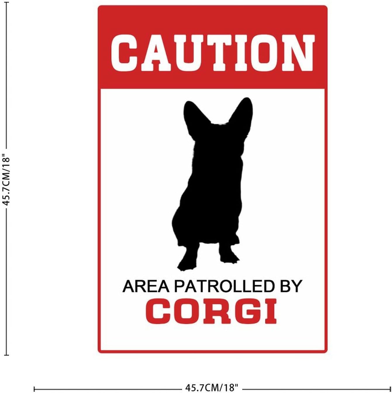 Autravelco Area Patrolled by Dog Corgi Wall Decal