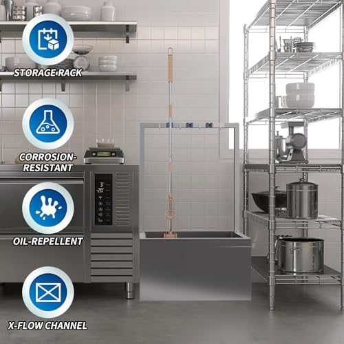 Tongmo Stainless Steel Mop Sink with Tool Rack