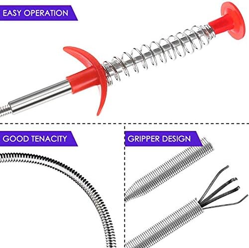 Domejo Drain Snake 79 Inch Flexible Clog Remover