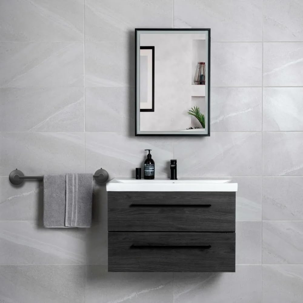 DGYB Suction Cup Towel Bar 17 Inch Matte Black Stainless Steel Bathroom Holder