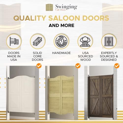 Swinging Louvered Door - 32x42 Solid Pine Wood Interior Door