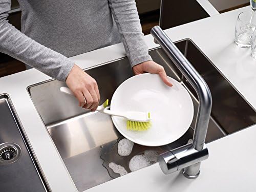 Joseph Joseph Edge Dish Brush with Green Sink Rest