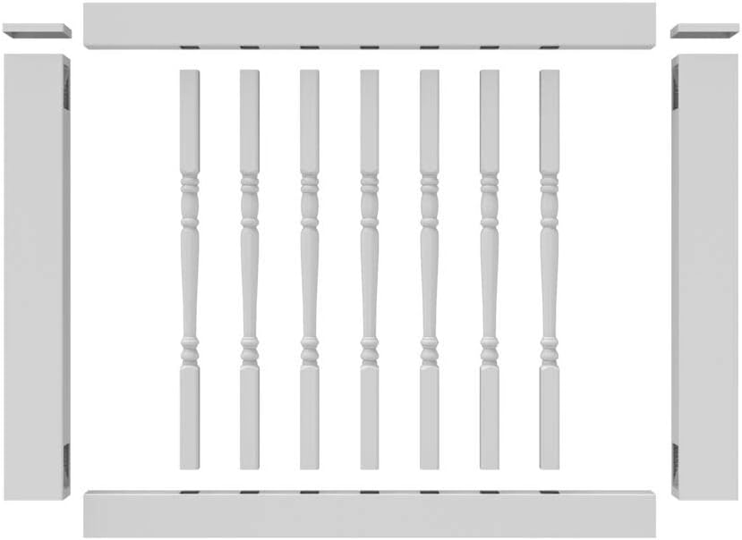 36 Vinyl T-Rail Gate Kit White