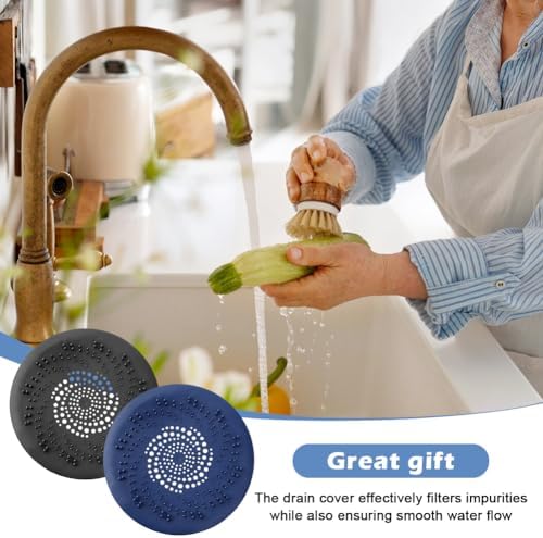Pilarmuture 2Pcs Hair Catcher Drain Cover for Bath and Sink
